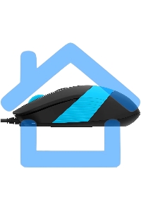 Мышь проводная A4Tech Fstyler FM10S черный/голубой, 1600 dpi, USB, кнопки - 4