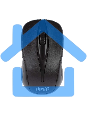 Мышь беспроводная HIPER HOMW-061 черный, 1000 dpi, радиоканал, USB, кнопки - 3