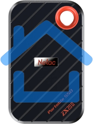 Внешний SSD Netac ZX20 II, 512 GB, USB 3.2 Gen 2x2 Type-C, R/W 2000/1800, черный