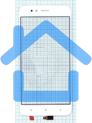 Сенсорное стекло (тачскрин) для Xiaomi Mi A1 / Mi 5X, белое