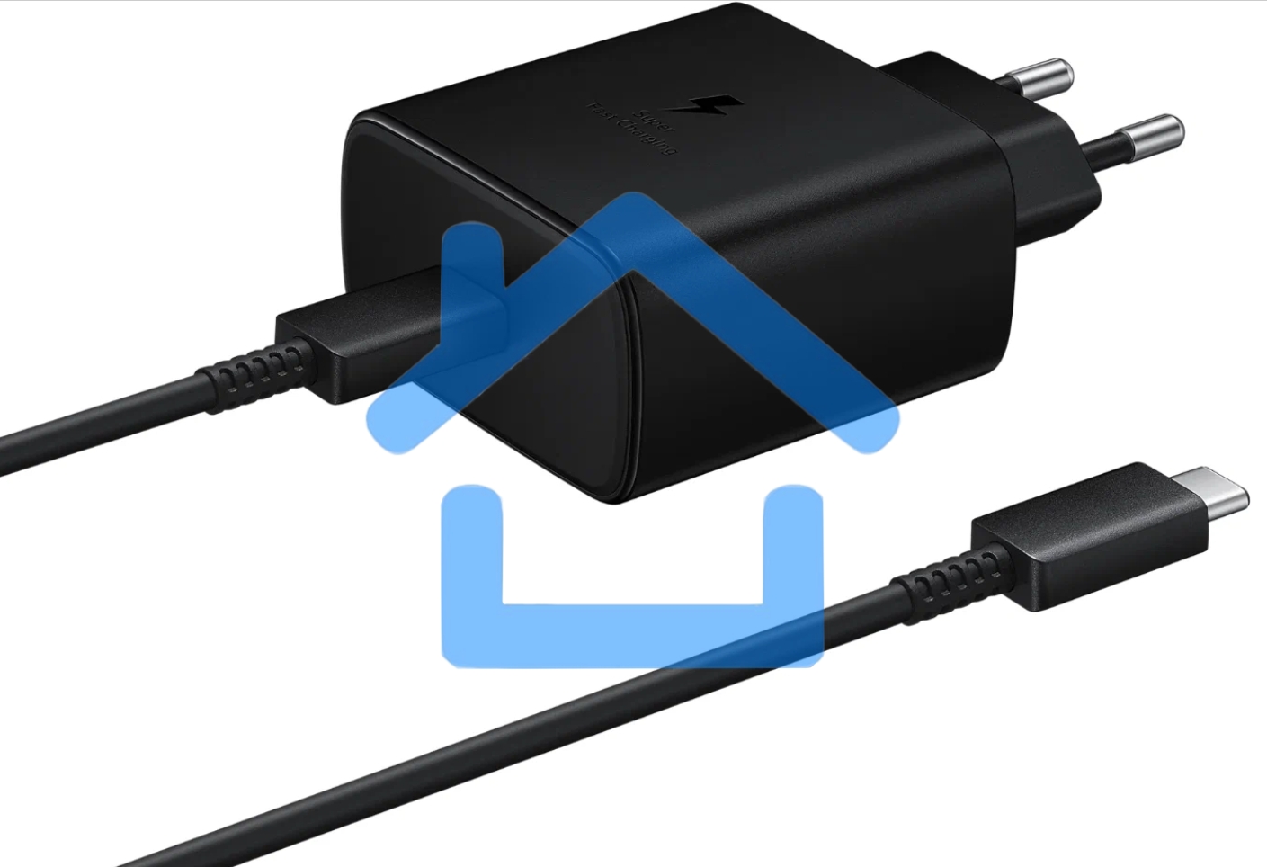 Блок питания (сетевой адаптер) Amperin USB-А, USB-C (YDS-TC045-011) 45W, черный