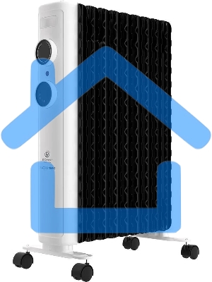 Обогреватель масляный Royal Clima Laggio Nero ROR-LN9-2000M, с терморегулятором, 2000Вт, 8 секций, 3 режима, белый/серый