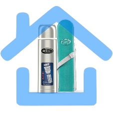 Термос БИОСТАЛЬ NB-500BZ 0.5 литра, с ситечком и чехлом, стальной