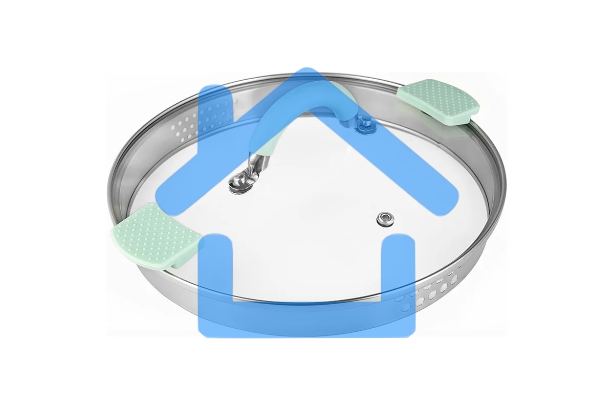 Кастрюля LARA LR02-541 MINT 18x10см, 2,4 л, носик, индукционное дно, крышка с бортом, полипропилен, силикон, нержавеющая сталь