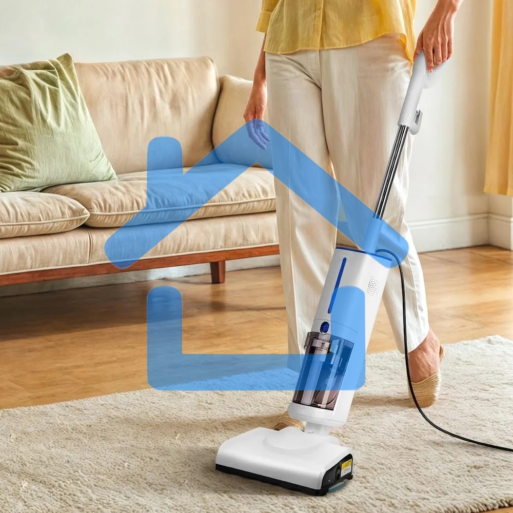 Пылесос паровой Kitfort КТ-5157-3 1000Вт белый/синий