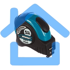Рулетка GROSS 31112 ''schlagfest'' 5м x 19мм магн. обрез зацеп двухст. шкала нейлон покр. автомати