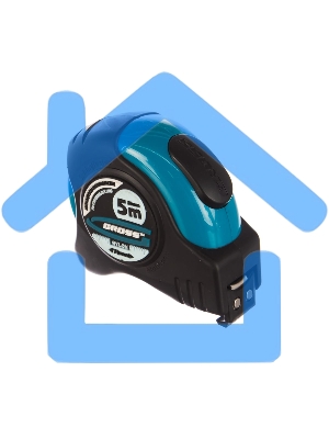 Рулетка GROSS 31112 ''schlagfest'' 5м x 19мм магн. обрез зацеп двухст. шкала нейлон покр. автомати