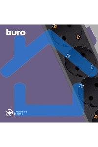 Сетевой фильтр Buro 600SH-16-1.8-B 1.8м (6 розеток) черный (коробка)