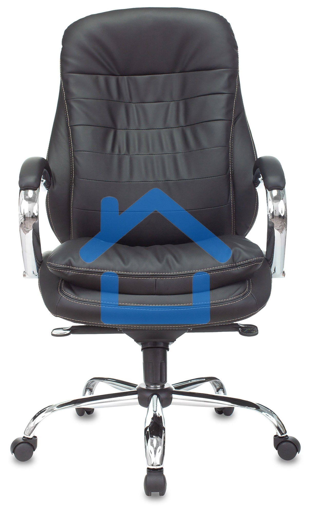 Кресло руководителя Бюрократ T-9950/BLACK-PU сиденье черный, искусственная кожа, крестовина хром