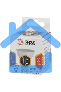 Лампа светодиодная ЭРА Б0032997 STD LED MR16-10W-827-GU10 10 Вт софит теплый белый свет
