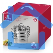 Пароварка Rondell RDS-1103 26см. 3 перфорированных уровня (5,5 л - нижний ярус)