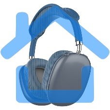 Гарнитура Bluetooth QUMO Emotion (ВТ 0092) MicroSD AUX накладная Bluetooth 5.3 360 мА 10ч cиняя