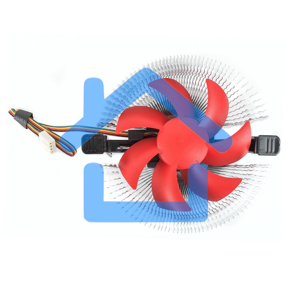 Кулер для процессора Crown CM-91PWM v2 серебристый/красный, 90 мм, алюминий, 2000 об/мин, 20 дБ, 4 pin, 125 Вт, 57 мм