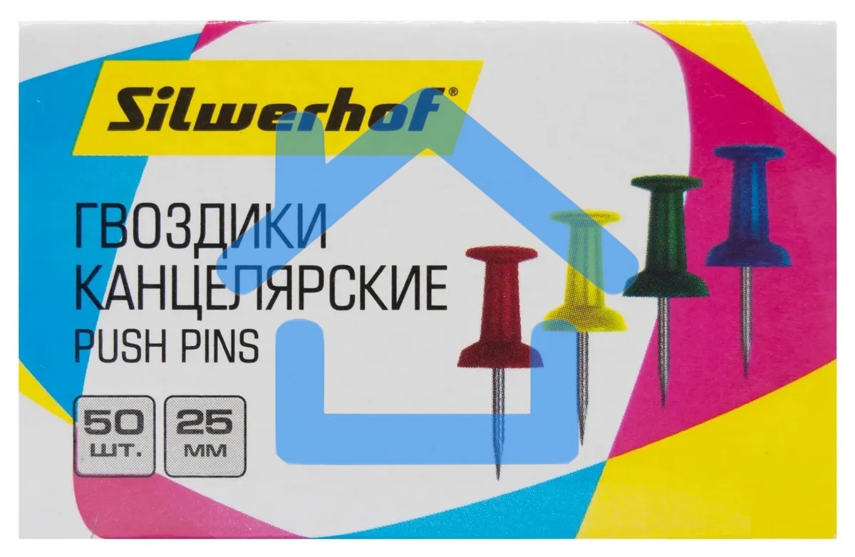 Гвоздики Silwerhof 502017 ассорти (упаковка: 50шт) картонная коробка