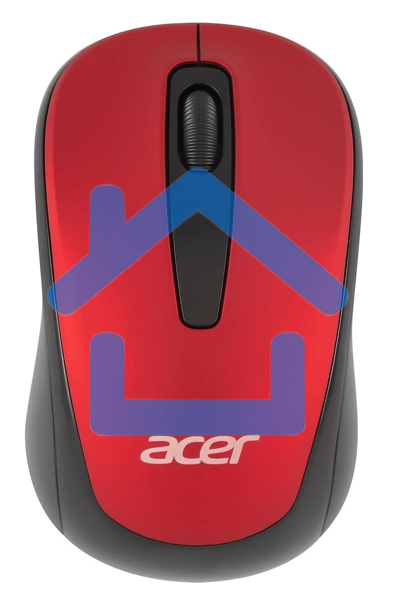 Мышь беспроводная Acer OMR136 красный, 1000 dpi, радиоканал, USB, кнопки - 3