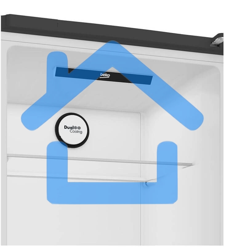 Холодильник Beko B3R0CNK402HG серый, двухкамерный, 257/100 л., морозилка снизу, No Frost