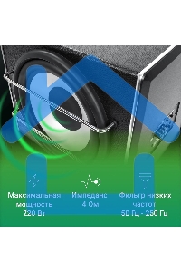 Сабвуфер автомобильный Digma DCS-100 220Вт активный (25см/10