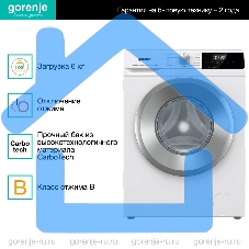 Стиральная машина Gorenje W2NHPI62SCS белый загр.фронтальная макс.: 6 кг 1200об/мин класс: А