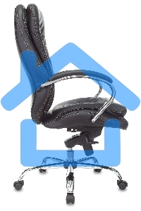 Кресло руководителя Бюрократ T-9950/BLACK-PU сиденье черный, искусственная кожа, крестовина хром