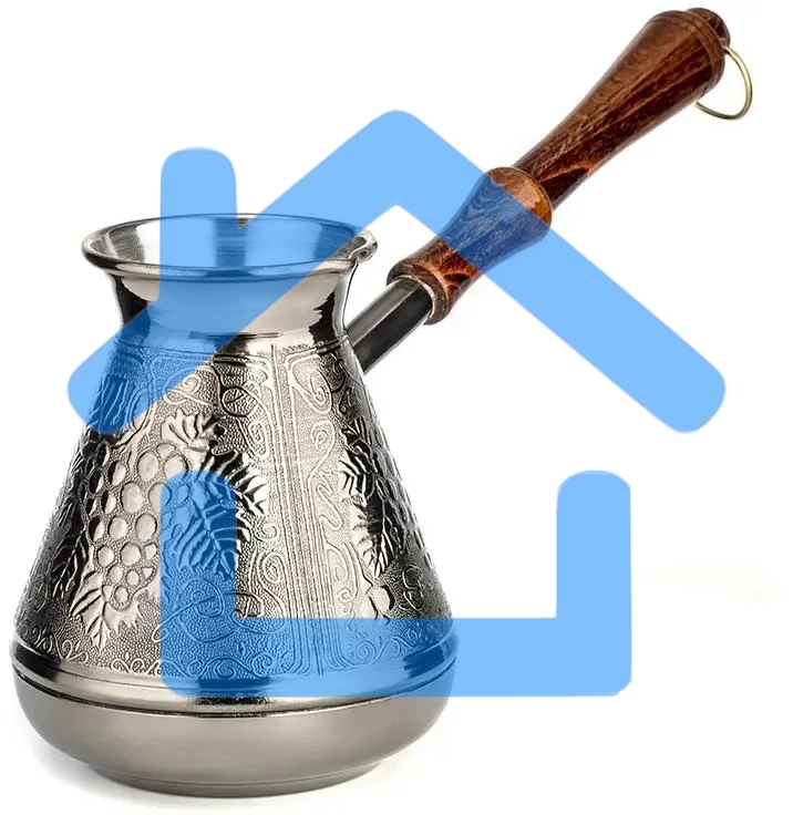 Турка медная LARA LR15-03 640 мл Виноград деревянная, лакированная ручка с латунным кольцом