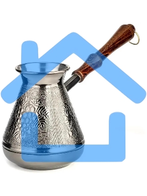 Турка медная LARA LR15-03 640 мл Виноград деревянная, лакированная ручка с латунным кольцом