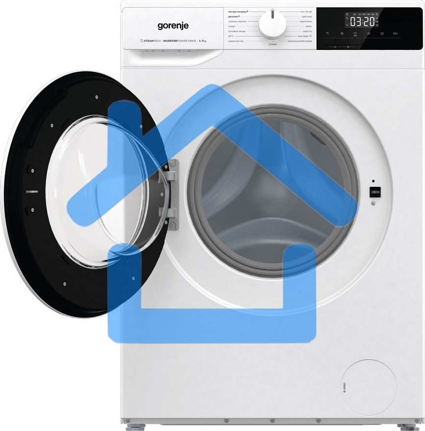 Стиральная машина Gorenje W2NHPI72SCSIRV белый загрузка фронтальная 7 кг, 1200 об/мин., класс: А