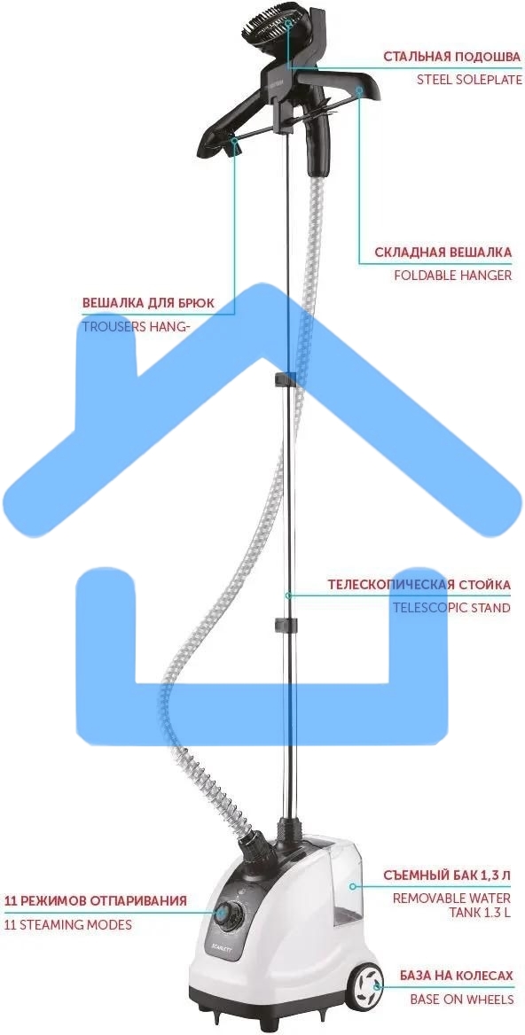 Отпариватель Scarlett SC-GS130S08 белый/черным