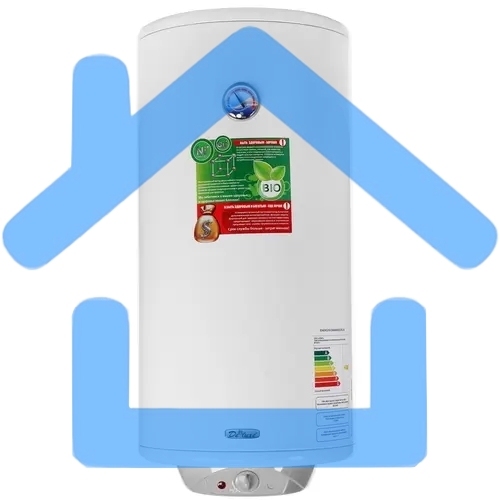 Водонагреватель De Luxe 3W60V1 Объем 60л,мощность 1,5квт,нагрев 2.30ч, вес 20кг, высота 851,диаметр 360мм.