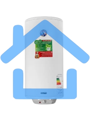 Водонагреватель De Luxe 3W60V1 Объем 60л,мощность 1,5квт,нагрев 2.30ч, вес 20кг, высота 851,диаметр 360мм.