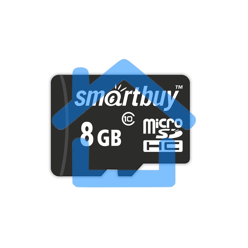 Флеш карта microSD 8Gb, Smartbuy microSDHC Class 10 (SD адаптер)