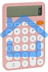 Калькулятор настольный Deli EM124PINK розовый 12-разр.