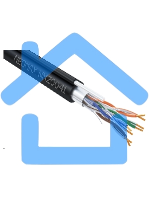 Кабель Neomax NM20041 FTP внешний с тросом, Кат. 5е, 305 м. (Медный) Экрантрованный