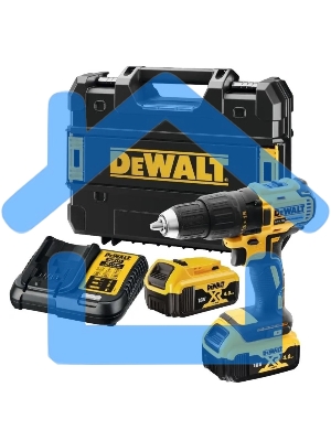 Дрель-шуруповерт DeWalt DCD777M2T, Аккумуляторная, 18В, 2 АКБ, Кейс