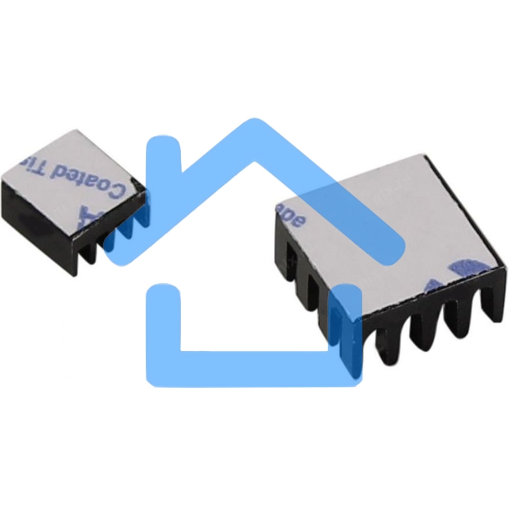 Набор радиаторов ACD черный Aluminum Heat Sink set (14*14*7mm + 9*9*5mm) RA027 for Raspberry Pi 3