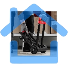 Тележка хозяйственная Matrix складная, 4 колесная, грузоподъемность 40 кг