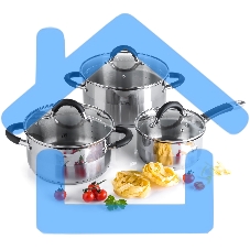 Набор посуды TalleR TR-17190 Телфорд 6 пр. Подходит для всех типов плит (включая индукционную).