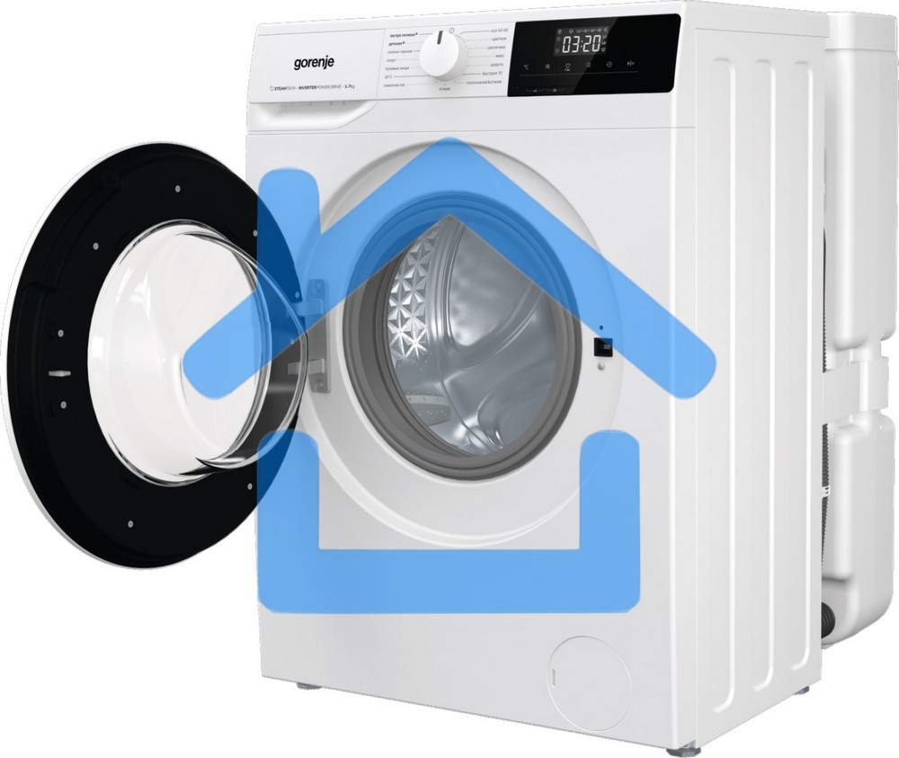 Стиральная машина Gorenje W2NHPI72SCSIRV белый загрузка фронтальная 7 кг, 1200 об/мин., класс: А