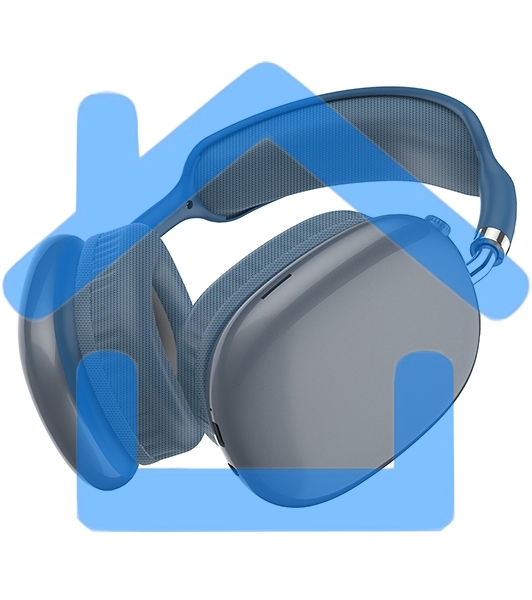 Гарнитура Bluetooth QUMO Emotion (ВТ 0092) MicroSD AUX накладная Bluetooth 5.3 360 мА 10ч cиняя