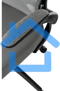 Кресло руководителя Бюрократ Sigma 1 серый, сетка/ткань, крестов. пластик