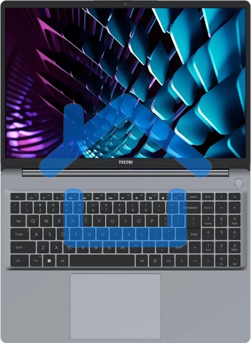 Ноутбук Tecno MegaBook K16SDA серый Ryzen 5 7430U 16Gb SSD1Tb AMD Radeon Graphics 16