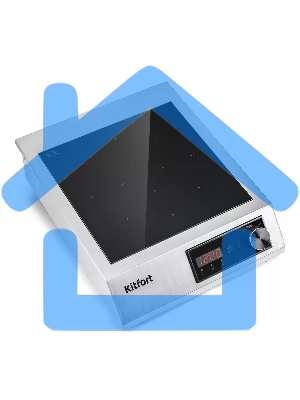 Индукционная плитка Kitfort КТ-142 серебристый/черный стеклокерамика (настольная)