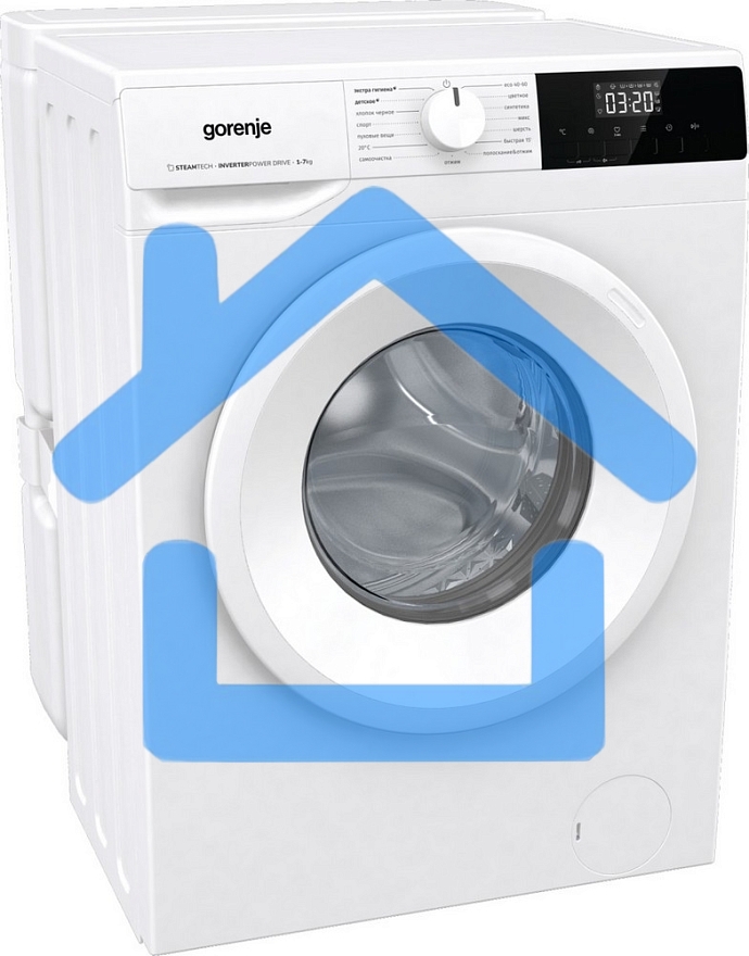 Стиральная машина Gorenje W2NHPI72SCSIRV белый загрузка фронтальная 7 кг, 1200 об/мин., класс: А