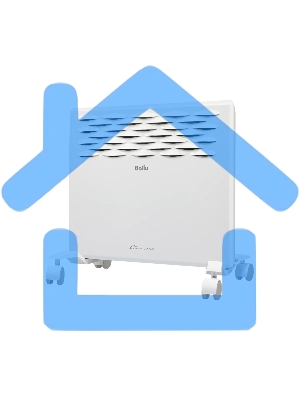 Конвектор Ballu Ettore BEC/ETER-1000 белый, 1000 Вт, 15 м2, термостат, дисплей