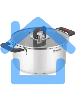 Кастрюля Rondell Stripes RDS-1637, 2.8л, 20см, с крышкой, сталь