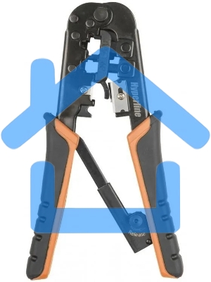 Инструмент обжимной Hyperline HT-N5684R для RJ-45/RJ-12/RJ-11 синий/оранжевый