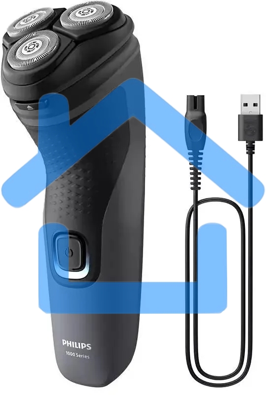 Электробритва Philips S1142/00 роторная, черный/серый