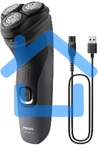 Электробритва Philips S1142/00 роторная, черный/серый