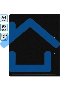 Папка на 2-х кольцах Silwerhof Eco A4, пластик, 0.5мм, черный