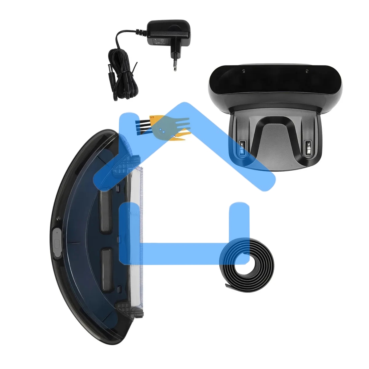 Робот-пылесос Vitek VT-1805 (MC) голубой/белый, 2500 мА·ч Li-Ion, уборка влажная/сухая, пылесборник контейнер 0.5 л