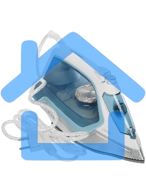 Утюг Redmond RI-C284 голубой, 2200 Вт, подошва - керамика, пар 35 г/мин, паровой удар 160 г/мин, самоочистка, антикапля